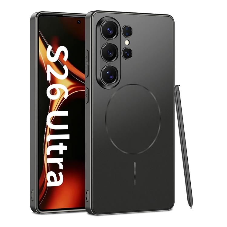 Samsung S26 Ultra 5G GKK AG Craft Skin Feel Full Coverage Magnetic Phone Husa without Pen(Black)