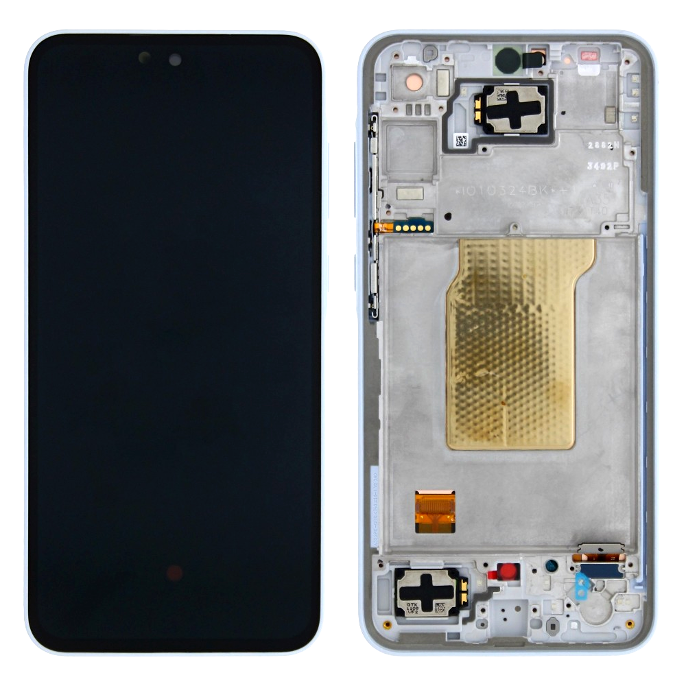 LCD SAMSUNG A35 / A356 BLUE ICE WITH FRAME ORIGINAL (SERVICE PACK) Assembled