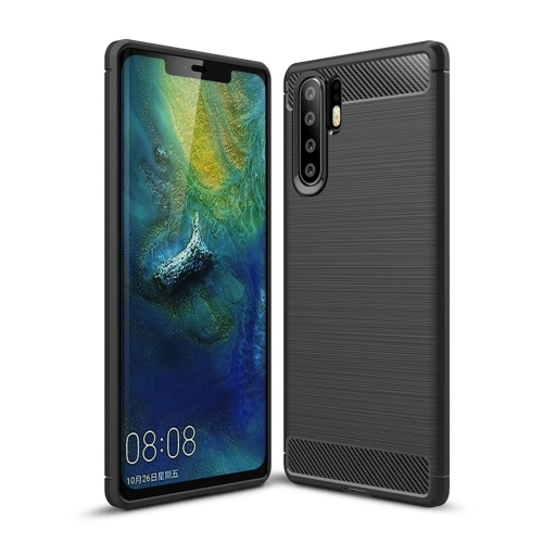 Brushed Texture Carbon Fiber Shockproof TPU Husa Huawei P30 Pro (Black)