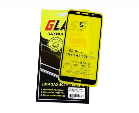 Защитное стекло для Huawei Y5 (2018)/Honor 7S Full Glue (0.3 мм, 2.5D, чёрное)