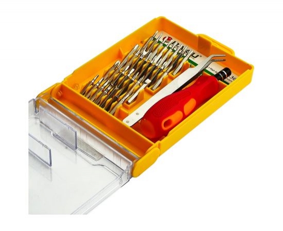 Набор инструментов BAKU BK-3032 (ручка, 32 насадки, изогнутый пинцет)