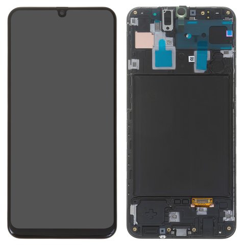 LCD SAMSUNG A30S / A307 BLACK WITH FRAME OLED
