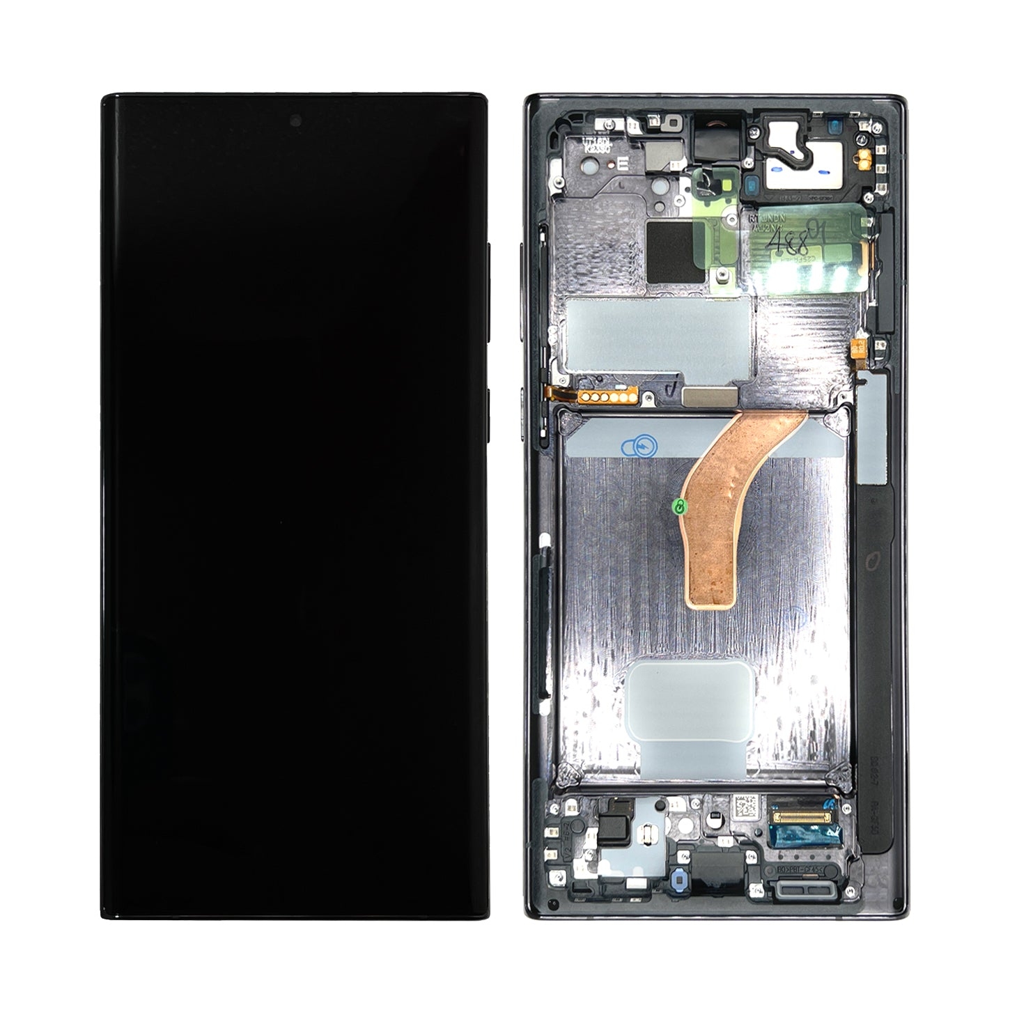 LCD SAMSUNG S22 ULTRA / S908 GREEN WITH FRAME OLED