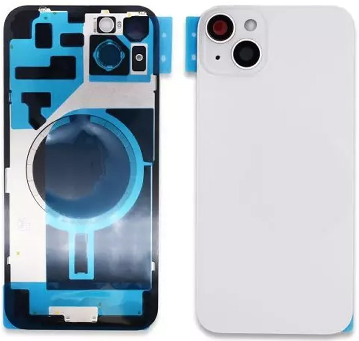 Battery Cover iPhone 14 (White) Camera Lens and Magsafe Ring