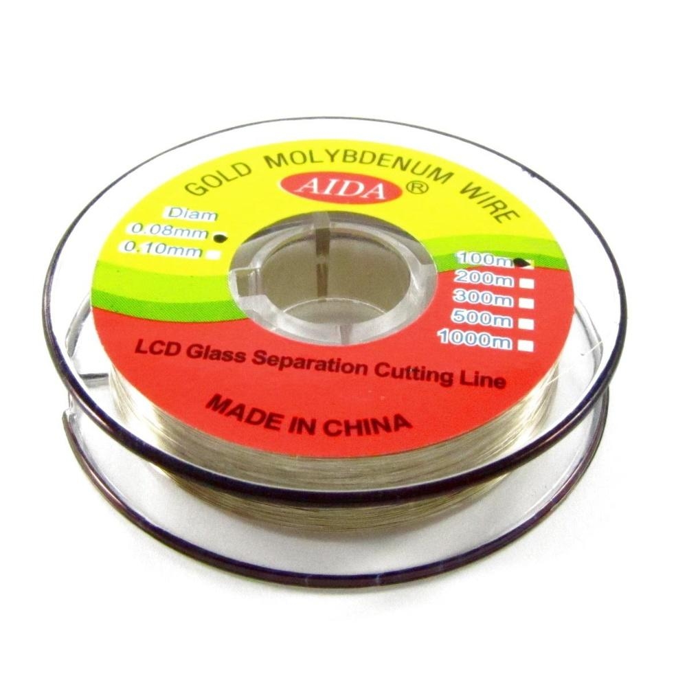 Проволока (струна) AIDA 0,08 мм/100 м для разделения комплектов дисплей+тачскрин, повышенной прочнос