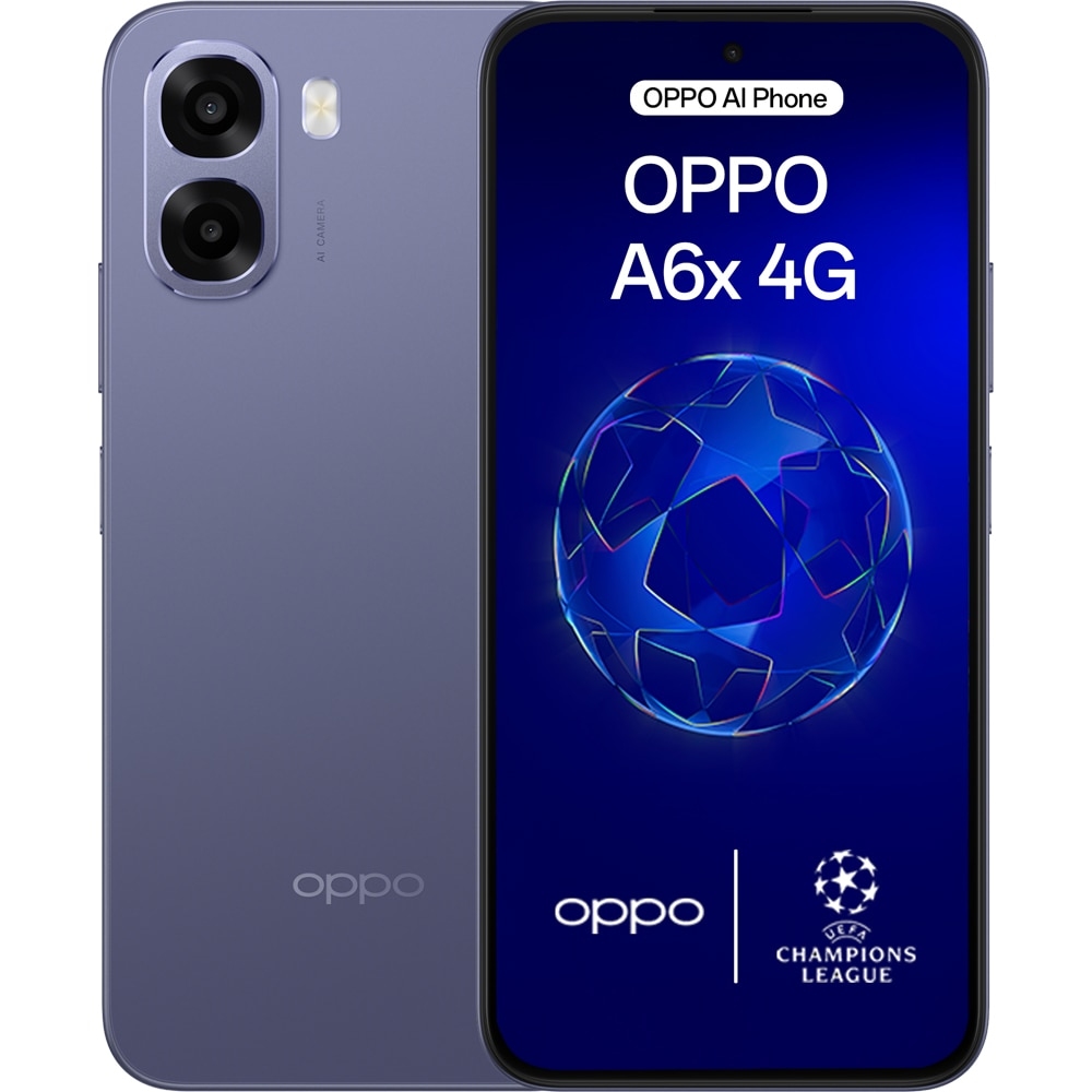 OPPO A6x, 128GB, 4GB RAM, Dual SIM, Black Purple