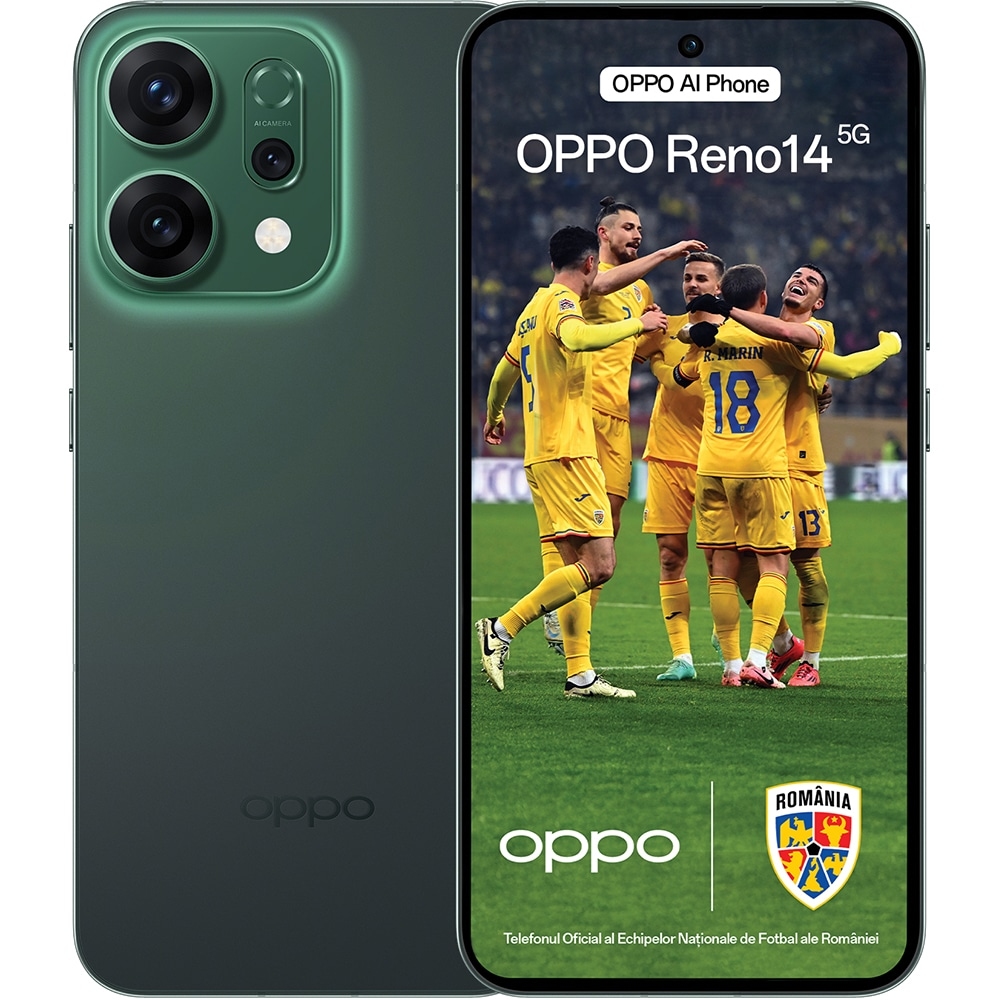 OPPO Reno 14 5G, 512GB, 12GB RAM, Dual SIM, Luminous Green