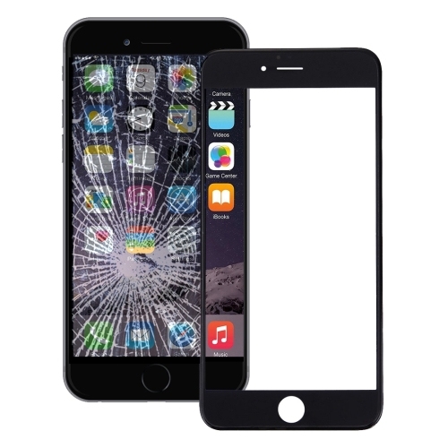 OUTER GLASS LCD iPhone 6 Plus complete with frame + OCA Black