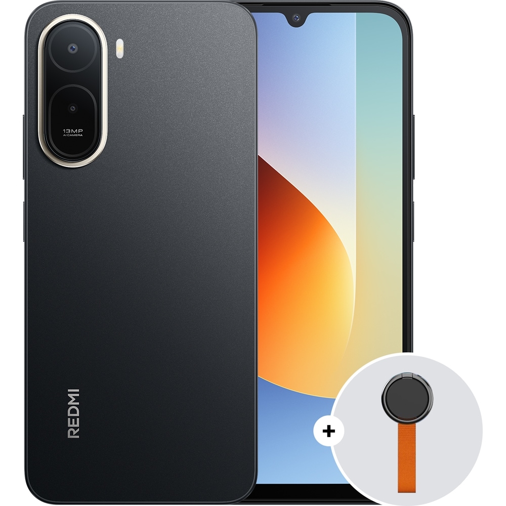 XIAOMI Redmi A7 Pro, 128GB, 4GB RAM, Dual SIM, Black + Woven Strap Ring Stand