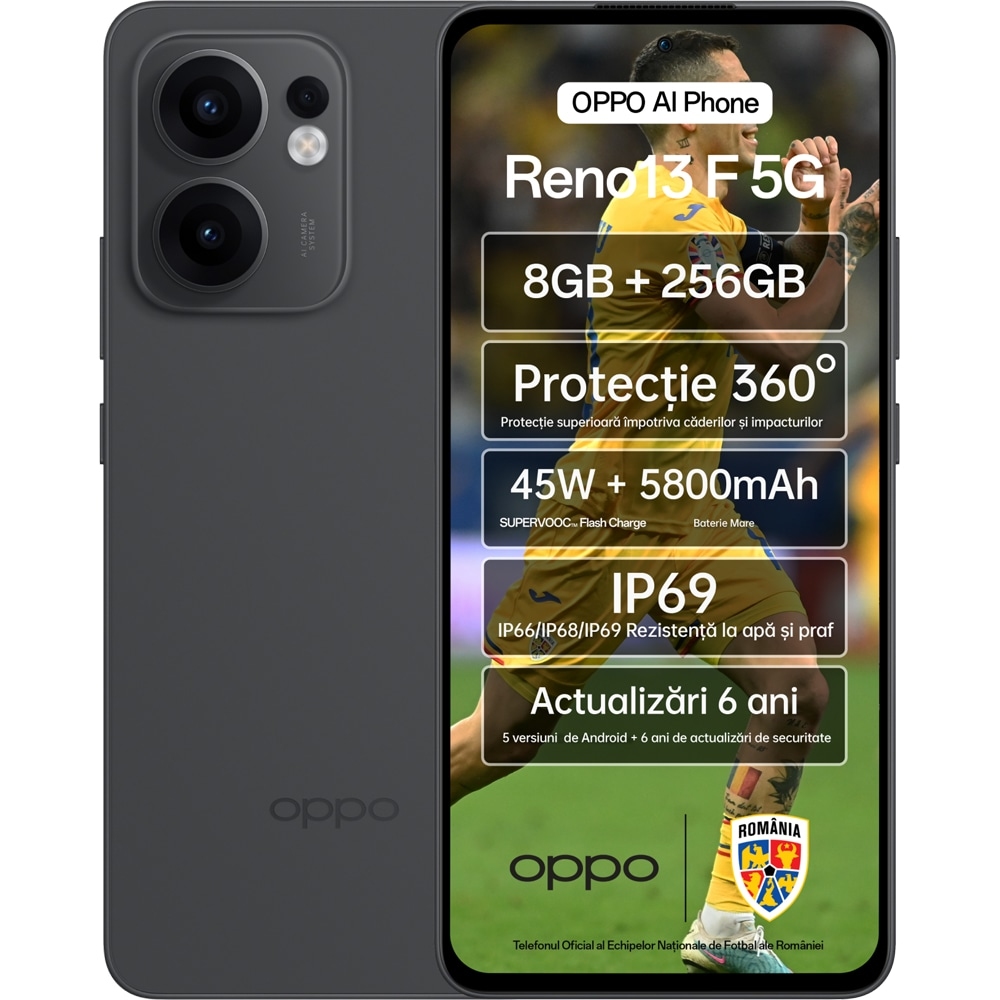 OPPO Reno13 F 5G, 256GB, 8GB RAM, Dual SIM, Graphite Grey