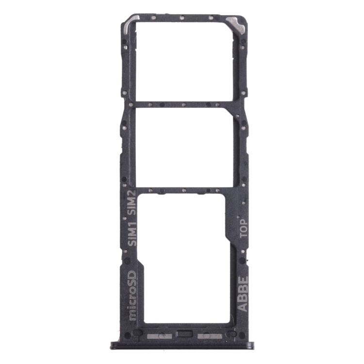 For Samsung Galaxy A22 SM-A225 Sim Card Tray + Sim Card Tray + Micro SD Card Tray (Black)