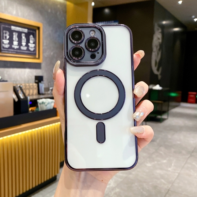 iPhone 12 Pro Max Imitation Original Magsafe TPU Phone Husa (Black)