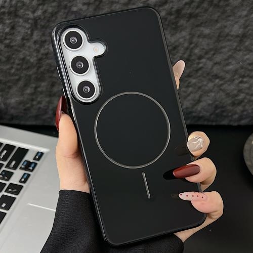 Samsung S25+ 5G Glossy TPU Shockproof MagSafe Husa (Black)