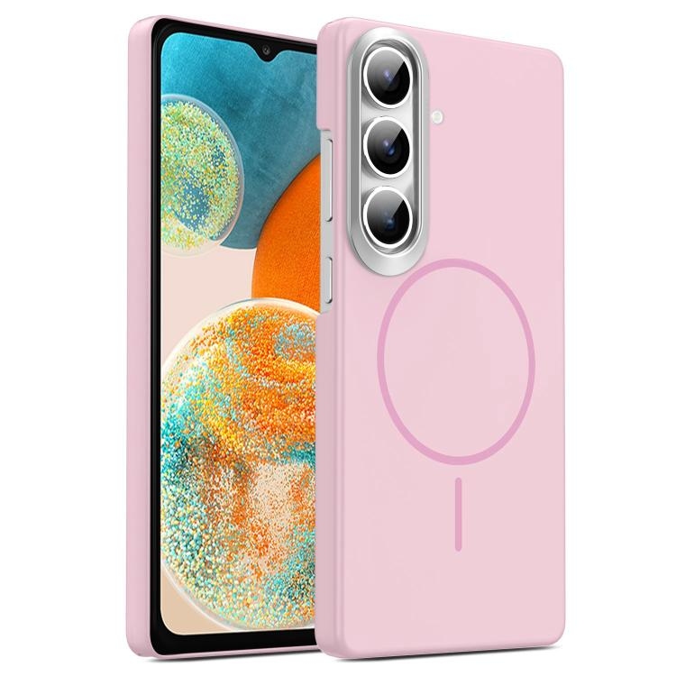 Samsung A24 4G Gold Armor PC Thin Circle MagSafe Shockproof Phone Husa(Pink)