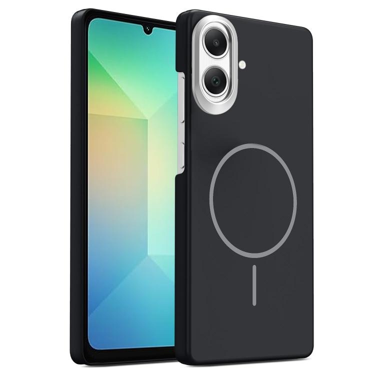 Samsung A06 4G Gold Armor PC Thin Circle MagSafe Shockproof Phone Husa(Black)