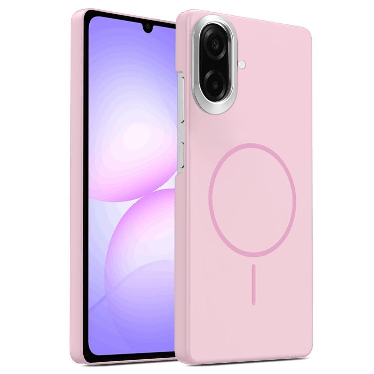 Samsung A07 5G Gold Armor PC Thin Circle MagSafe Shockproof Phone Husa(Pink)
