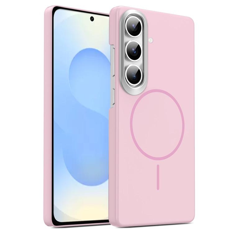 Samsung S26 5G Gold Armor PC Thin Circle MagSafe Shockproof Phone Husa(Pink)