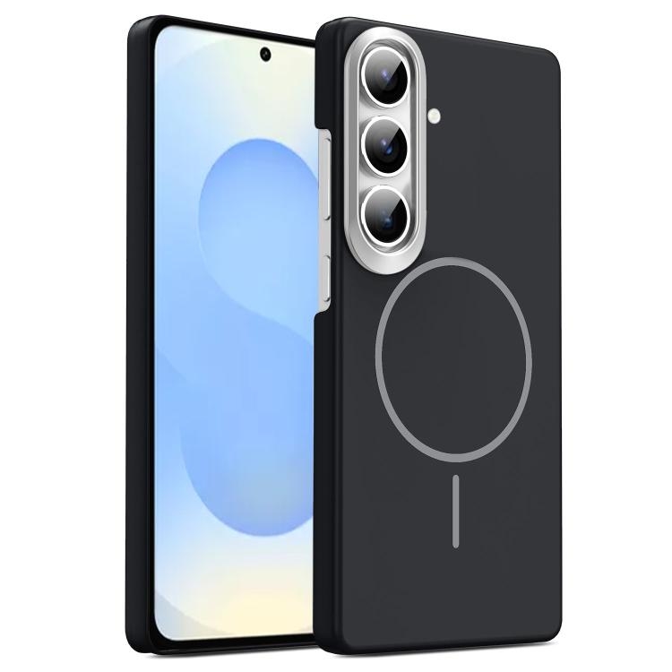 Samsung S26 5G Gold Armor PC Thin Circle MagSafe Shockproof Phone Husa(Black)