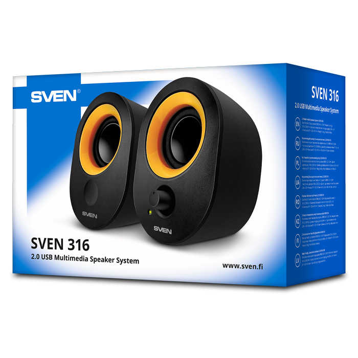 Speakers SVEN '316' Black, 5w, USB power
