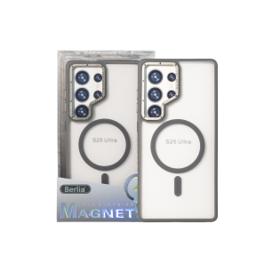 Накладка MagSafe Berlia Metal Armor Magnetic Series SAMSUNG S25 Ultra (Gray)