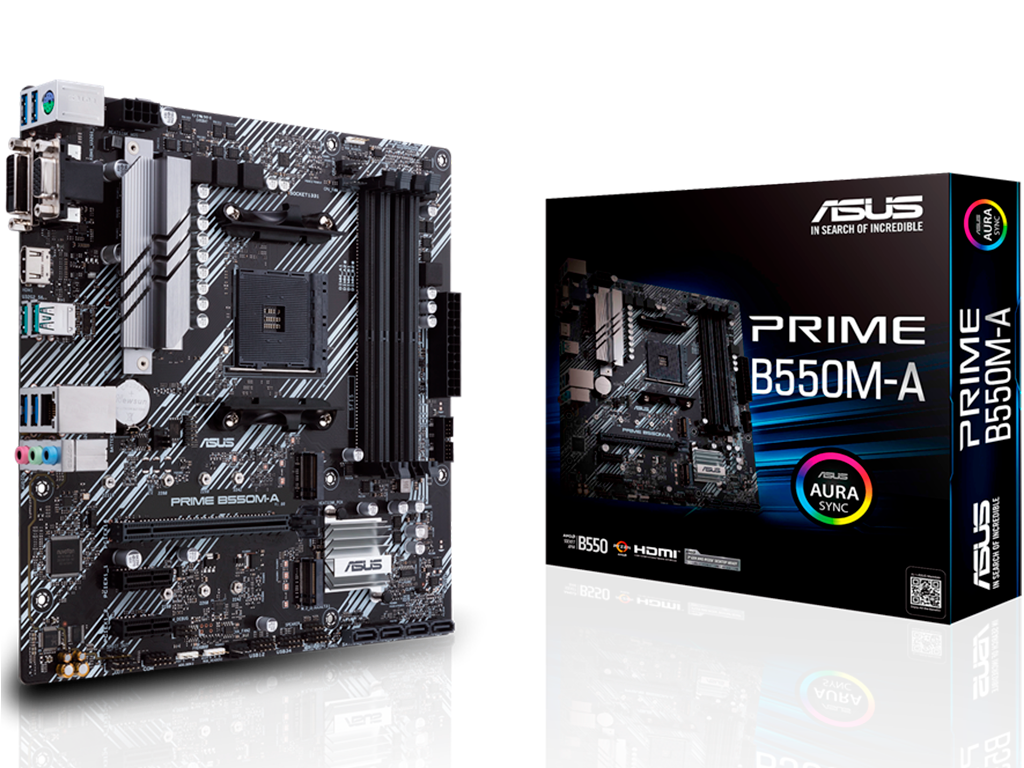 MB AM4 Asus PRIME B550M-A  mATX  CPUAMD AM4 socket: Ready for Ryzen 5000 Series/ 4000 G-Series